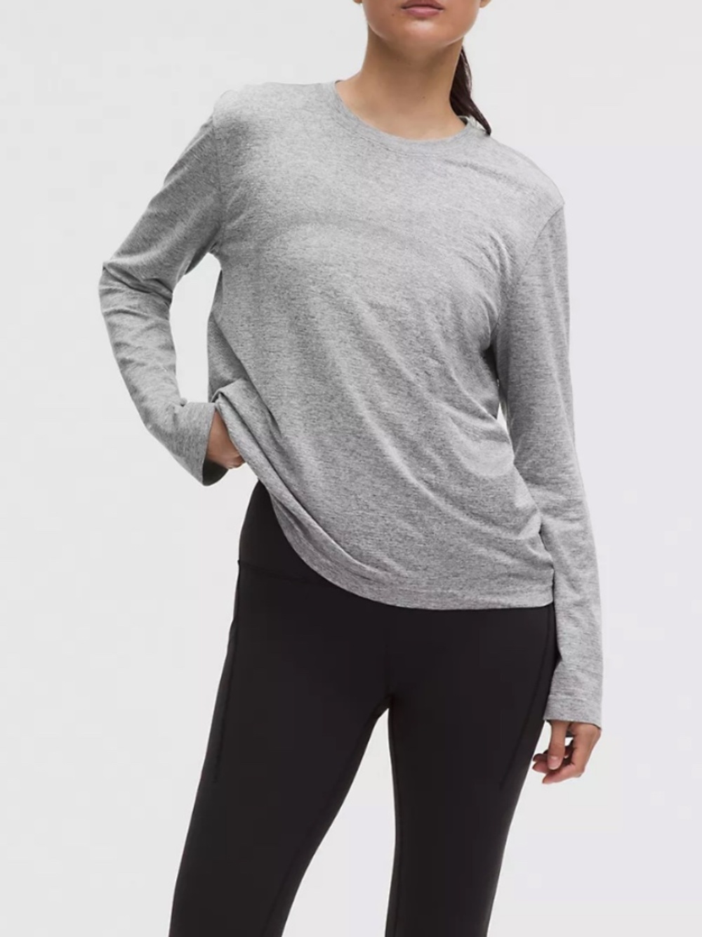 Lululemon Swiftly Relaxed Long-Sleeve Shirt Slate White Size 8